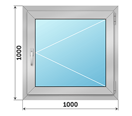 Одностворчатое окно Realit RI 50 1000x1000