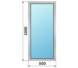 Одностворчатое окно Realit RI 50 500x1000