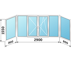 Окно на балкон Vidnal 4500x1550