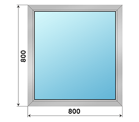 Одностворчатое окно Realit RI 50 800x800